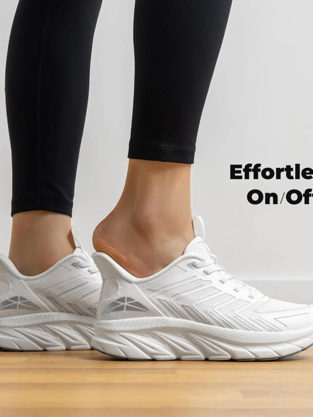 Women's White Slip On Walking Shoes Running Comfortable Breathable Sneakers